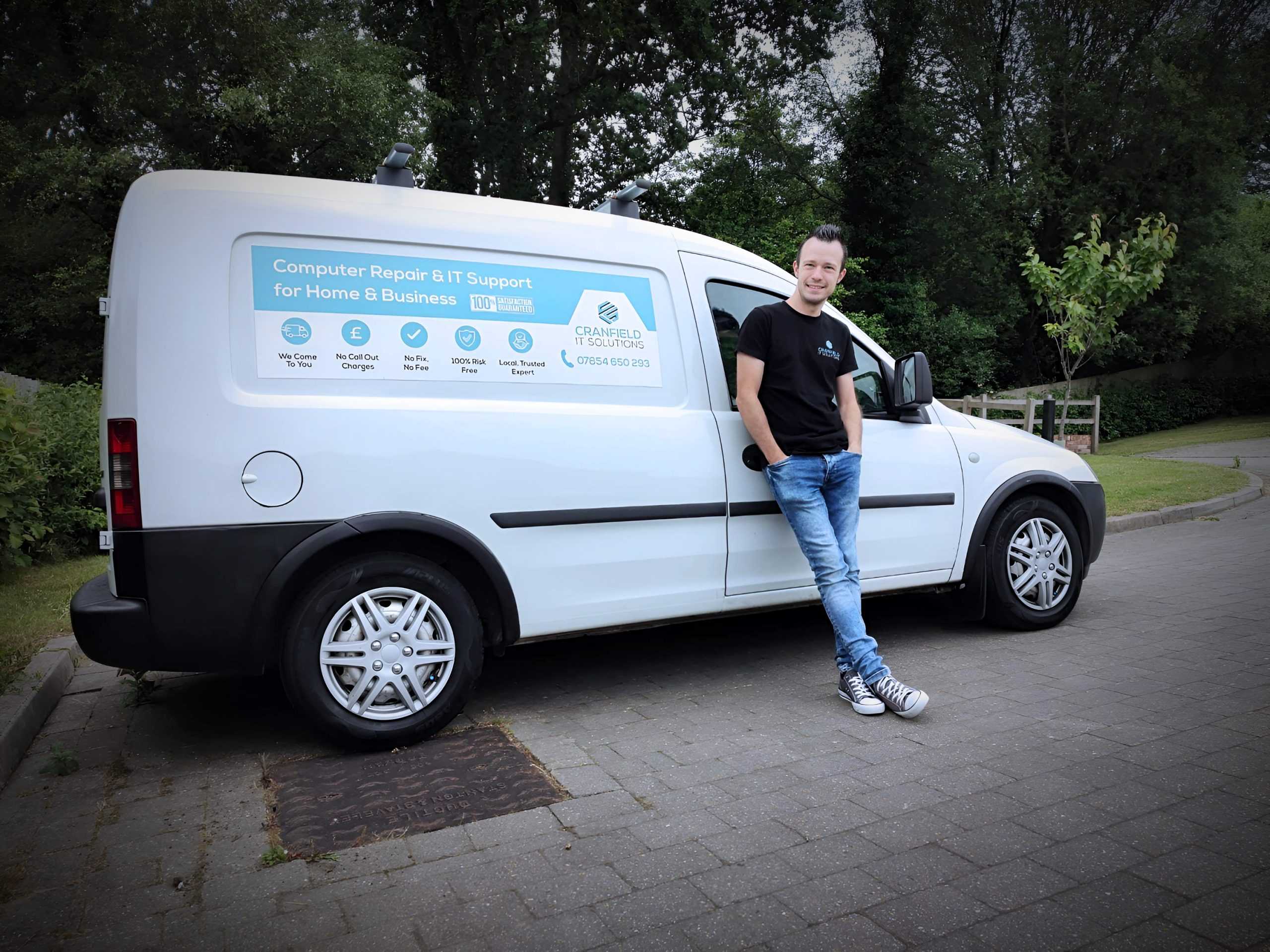 Matt Cranfield- and His Cranfield IT Solutions Work Van